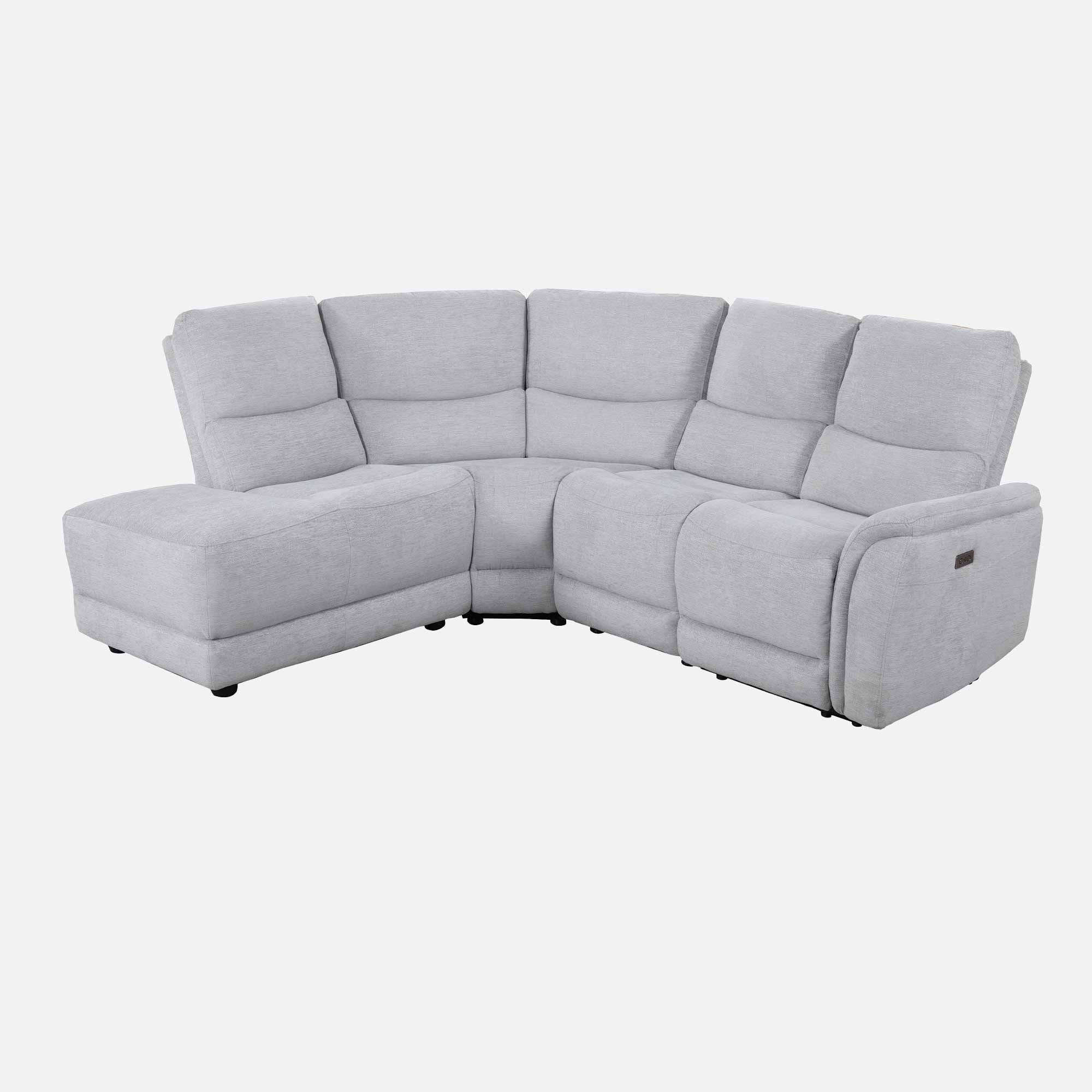 Riviera - LHF Chaise Corner Group With Power Recliner In Fabric