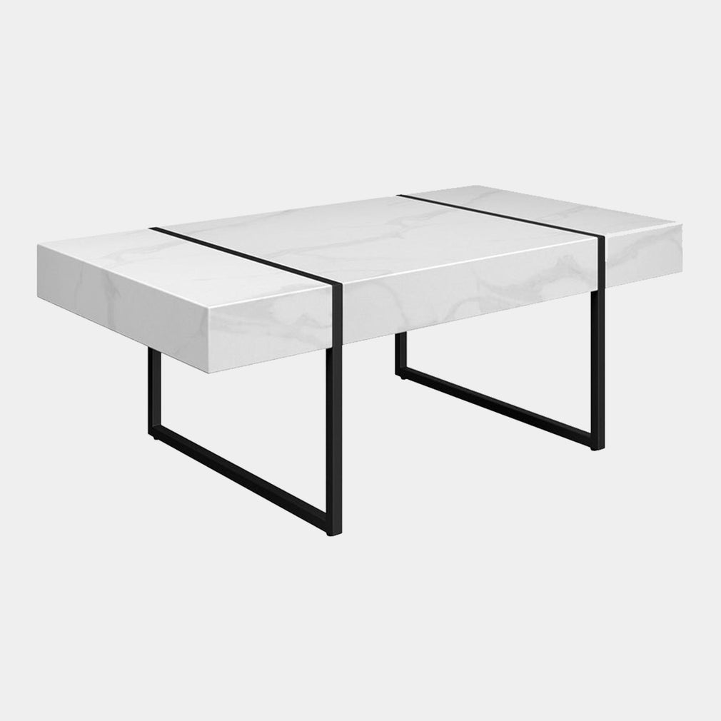 Alps - Coffee Table With White Marble Effect Top