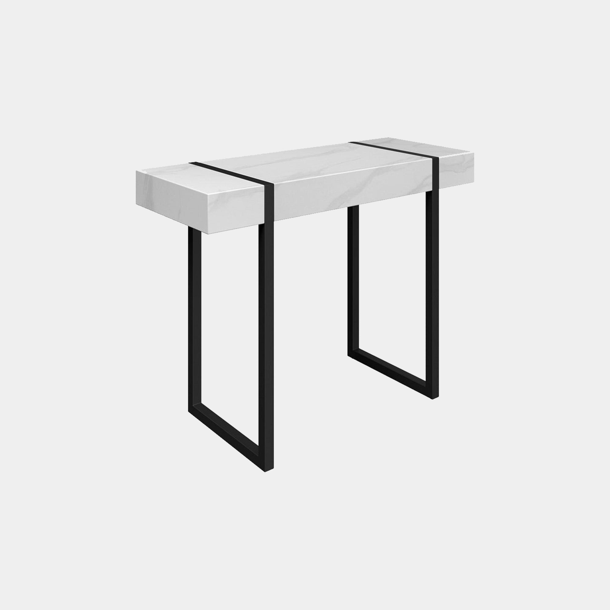 Alps - Console Table With White Marble Effect Top