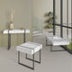 Alps - Console Table With White Marble Effect Top