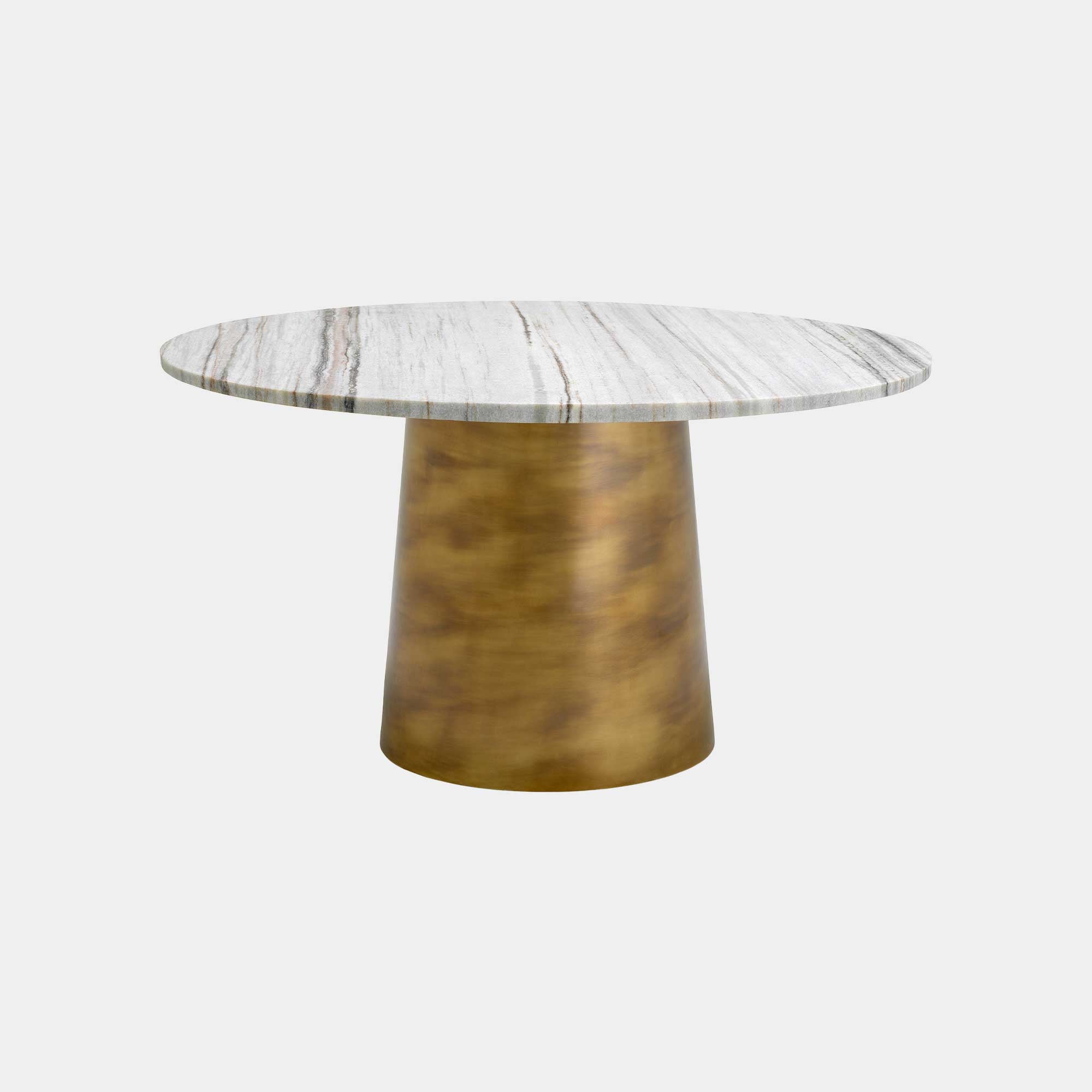 Eichholtz Nuova - Coffee Table - White Marble Top/Vintage Brass Base