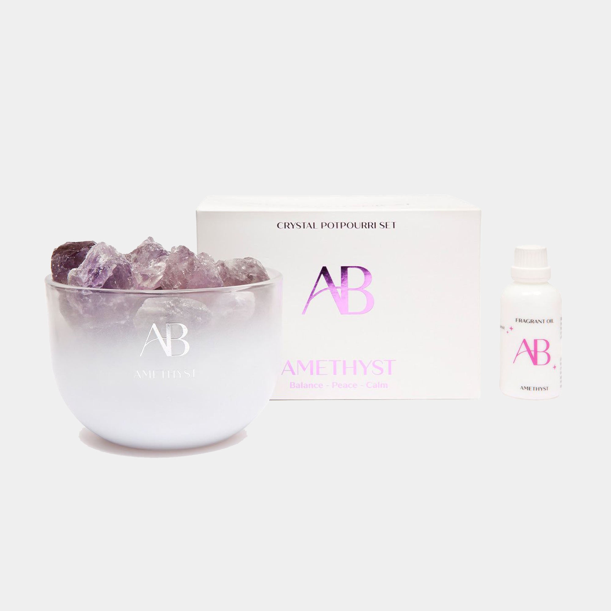 Aromabotanical - Amethyst Crystal & Oil Set