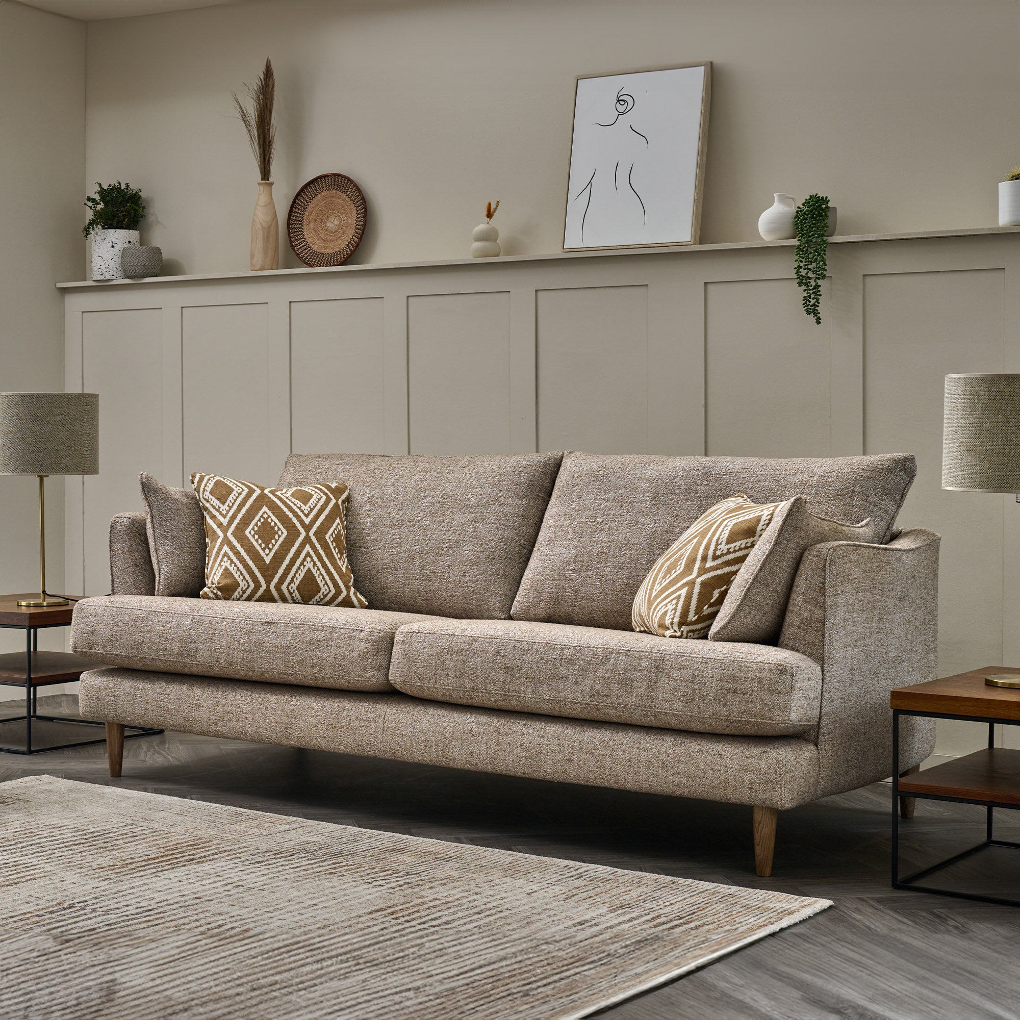 Newport - 3 Seat LHF Chaise Sofa In Fabric