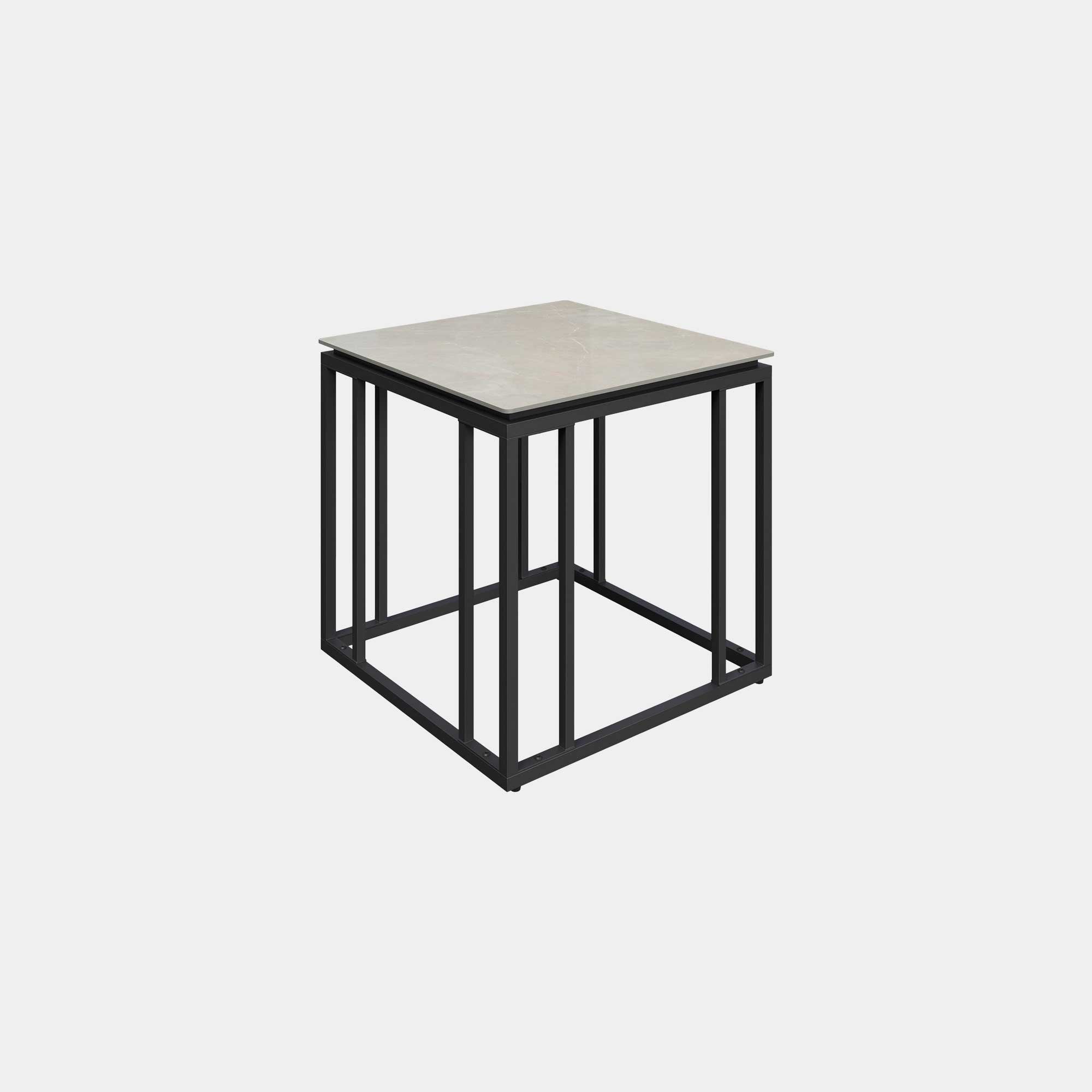 Marina - Side Table With Grey Ceramic Top