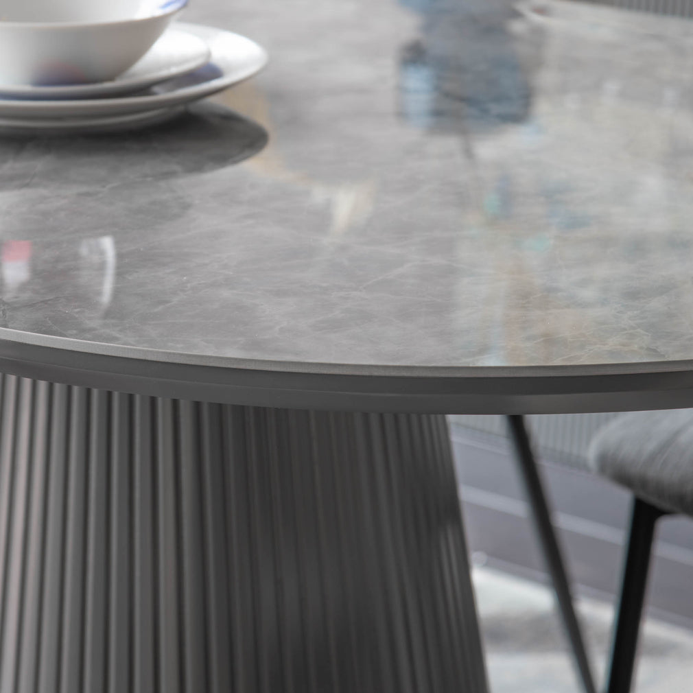 Dario - 180cm Dining Table With Dark Grey Sintered Stone Top