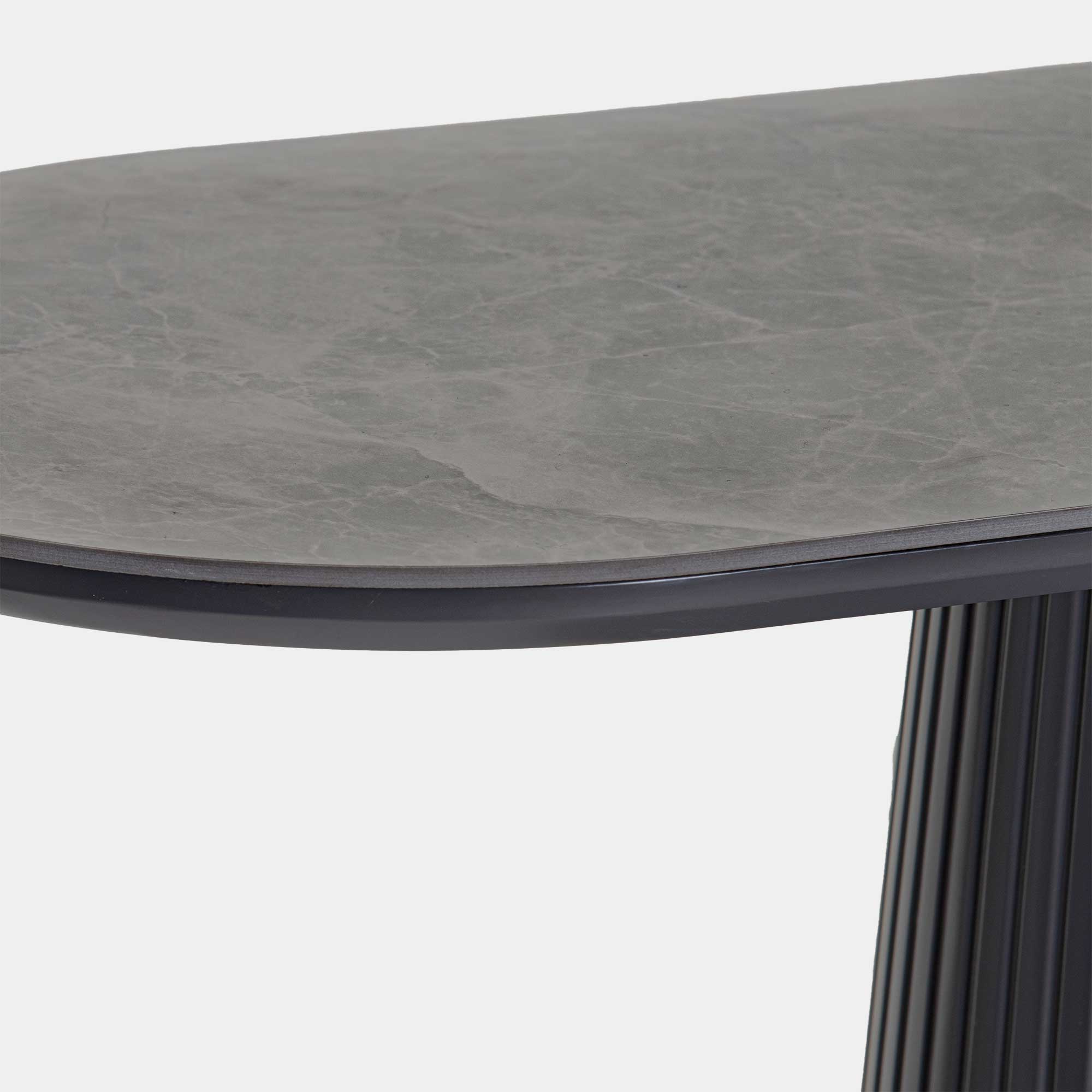 Dario - Console Table With Dark Grey Sintered Stone Top