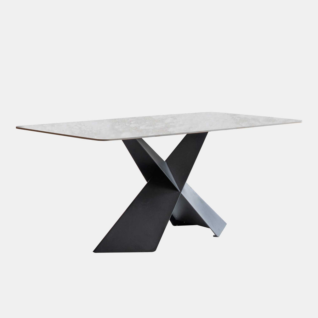 Cassie - 180cm Dining Table With Cream Sintered Stone Top