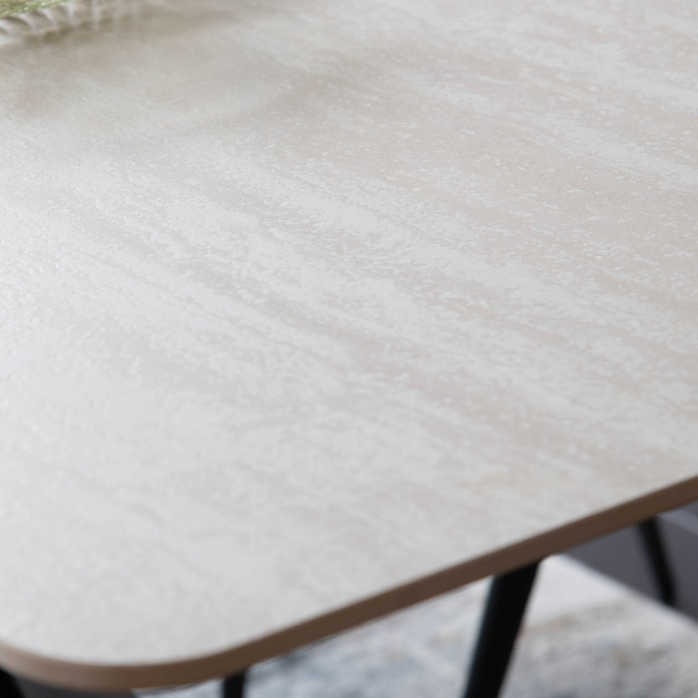 Cassie - 180cm Dining Table With Cream Sintered Stone Top