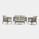 Coconut Grove - 3 Seat Sofa Set In Rattan Rope Effect/Aluminium With Ceramic Top