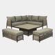 Coconut Grove - Corner Dining Set In Rattan Rope Effect/Aluminium With Ceramic Top