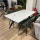 Teramo 160cm Ext 4 Legged Dining Table White Ceramic / surface cracks in finish/ use