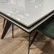 Teramo 160cm Ext 4 Legged Dining Table White Ceramic / surface cracks in finish/ use