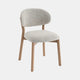 Albany - Dining Chair In Light Grey Fabric With Natural Leg