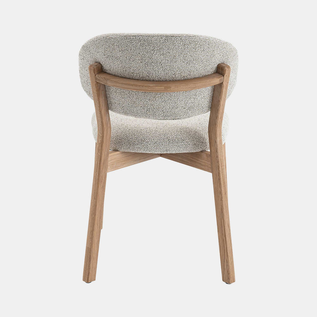 Albany - Dining Chair In Light Grey Fabric With Natural Leg