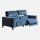 3 Seat Sofa With Power Recliners In Fabric With Matt Black Legs