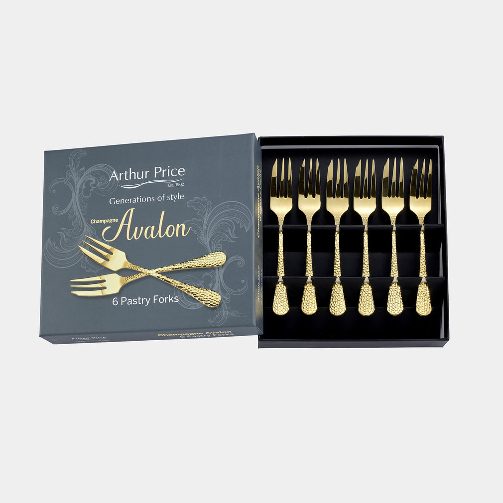 Arthur Price Avalon Champagne - Box Of 6 Pastry Forks