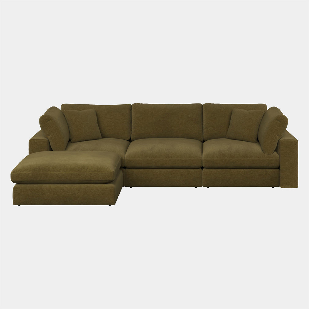 Vancouver - 2 Seat Sofa With LHF Footstool Chaise In Fabric