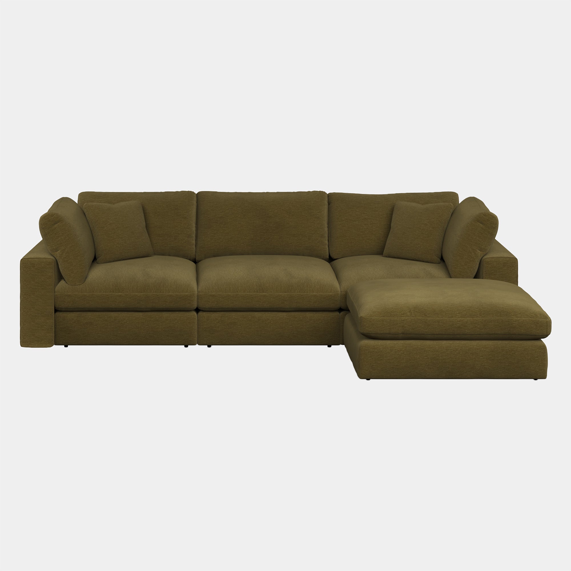 Vancouver - 2 Seat Sofa With RHF Footstool Chaise In Fabric