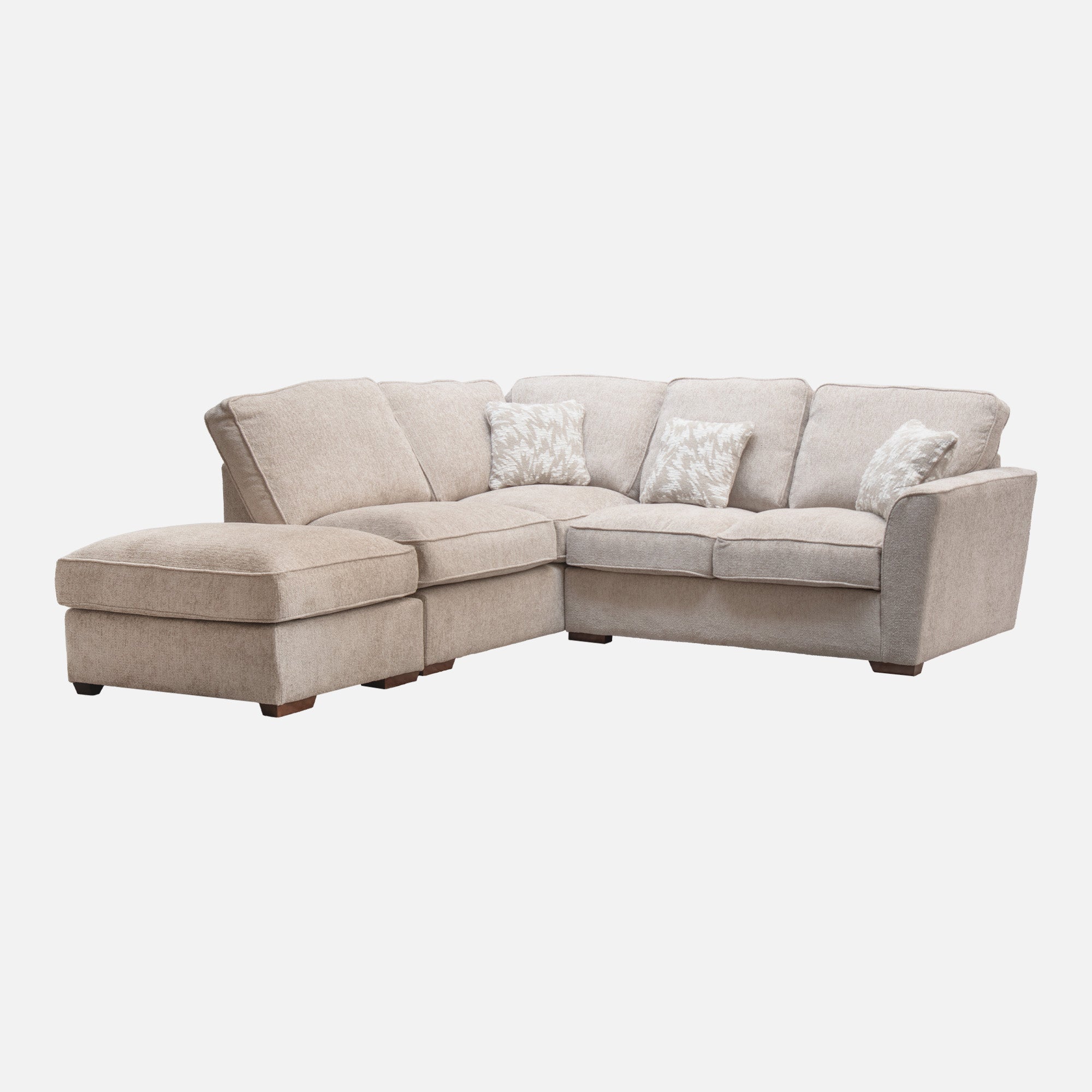 Memphis - LHF Footstool Standard Back Corner Group In Fabric Grade C