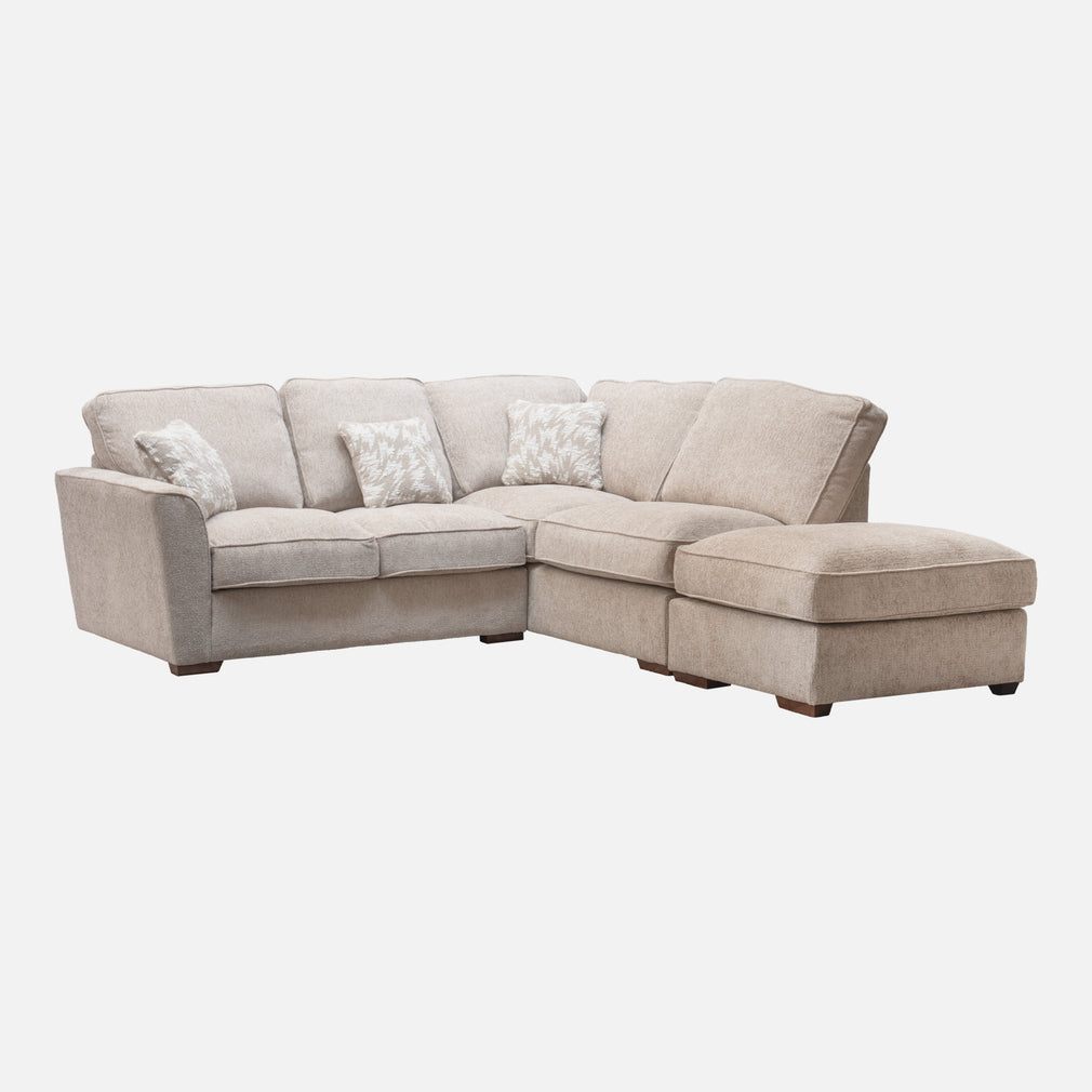 Memphis - LHF Footstool Standard Back Corner Group In Fabric Grade C