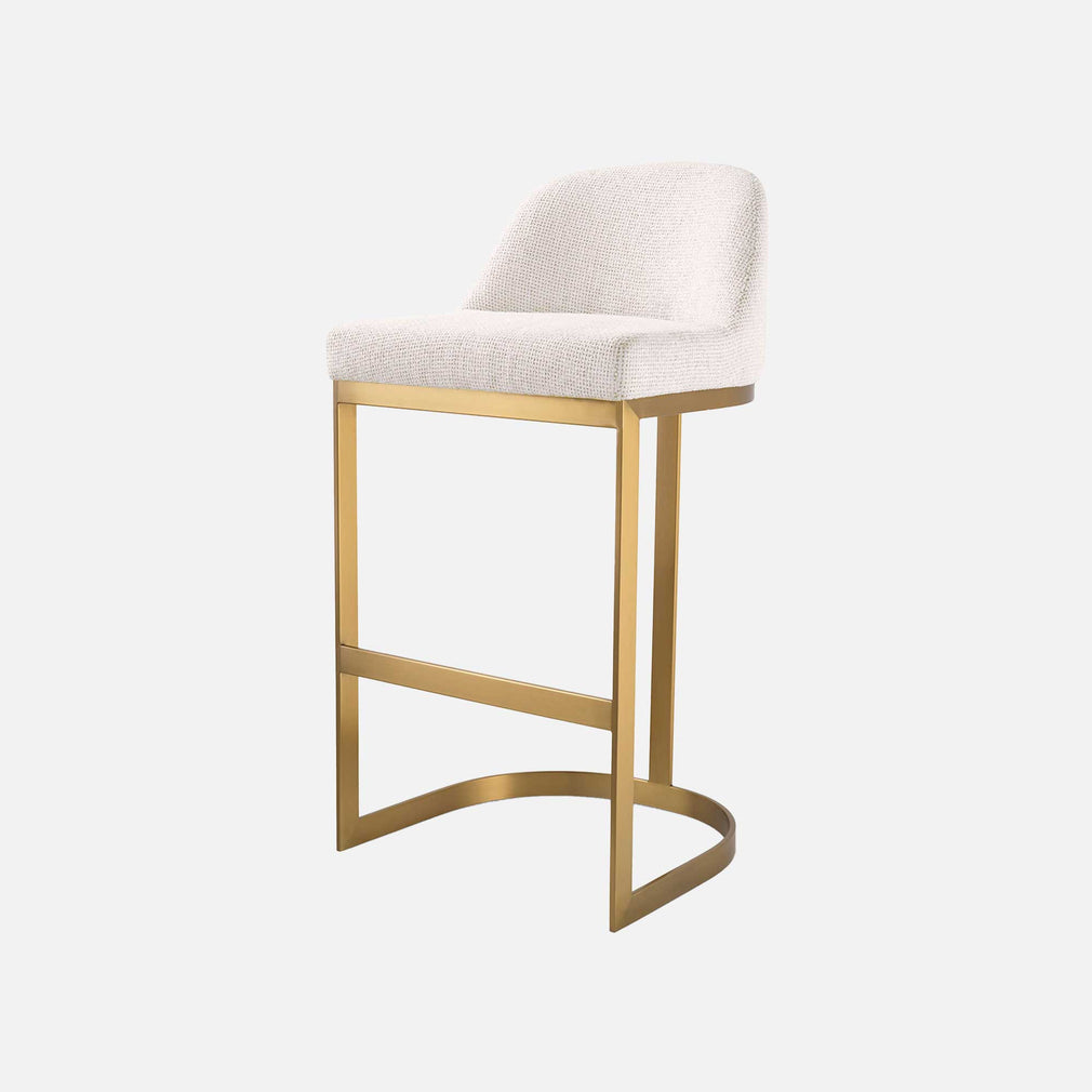 Eichholtz Condos - Bar Stool In Lyssa Off-White Fabric