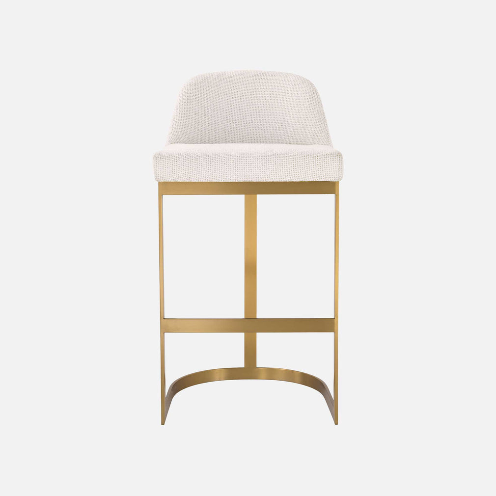 Eichholtz Condos - Bar Stool In Lyssa Off-White Fabric