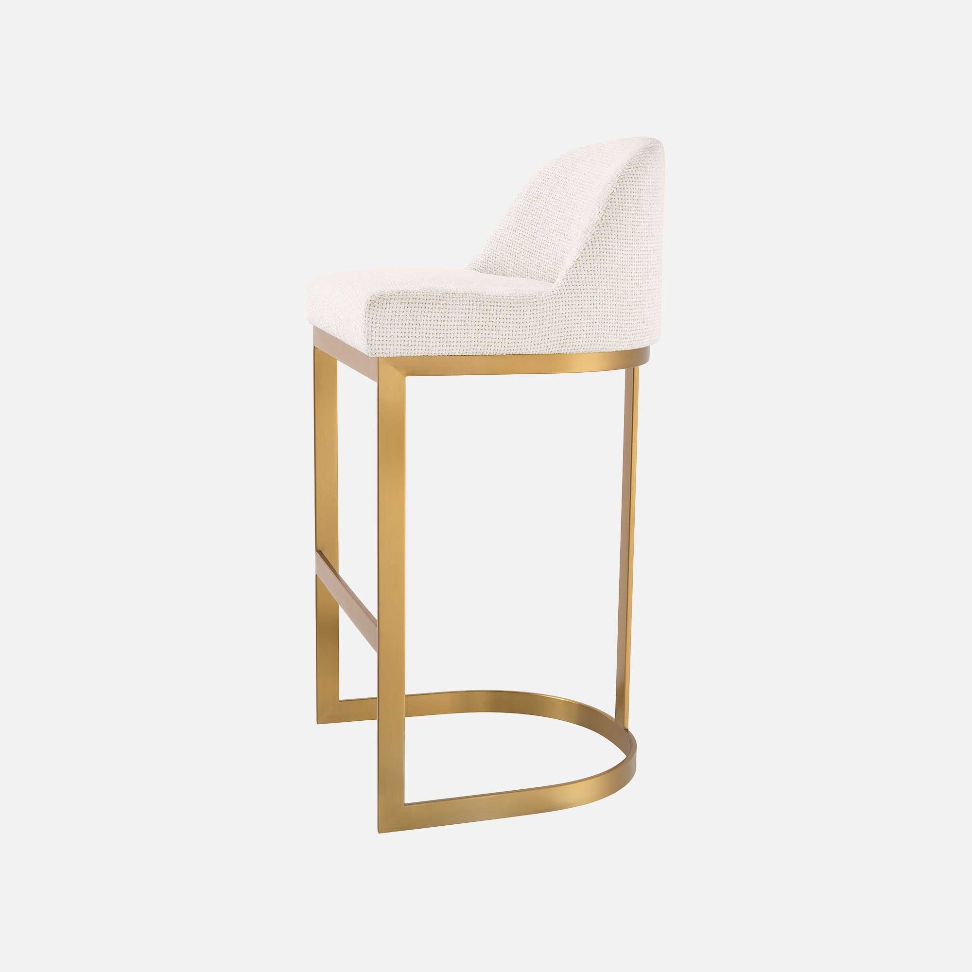 Eichholtz Condos - Bar Stool In Lyssa Off-White Fabric