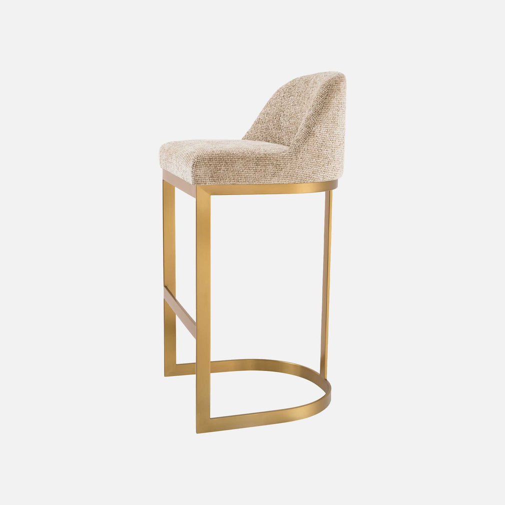 Eichholtz Condos - Bar Stool In Lyssa Sand Fabric