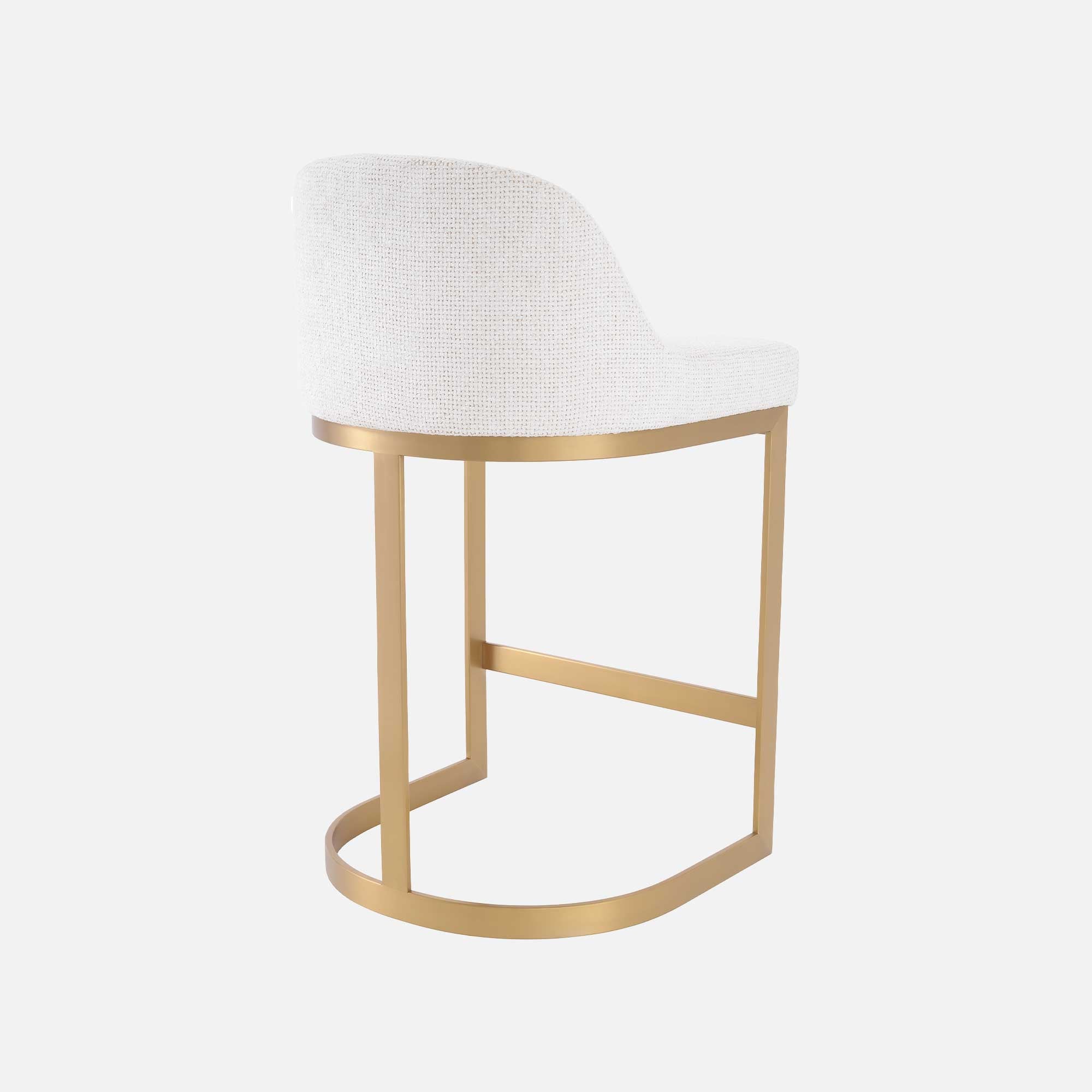 Eichholtz Condos - Counter Stool In Lyssa Off-White Fabric