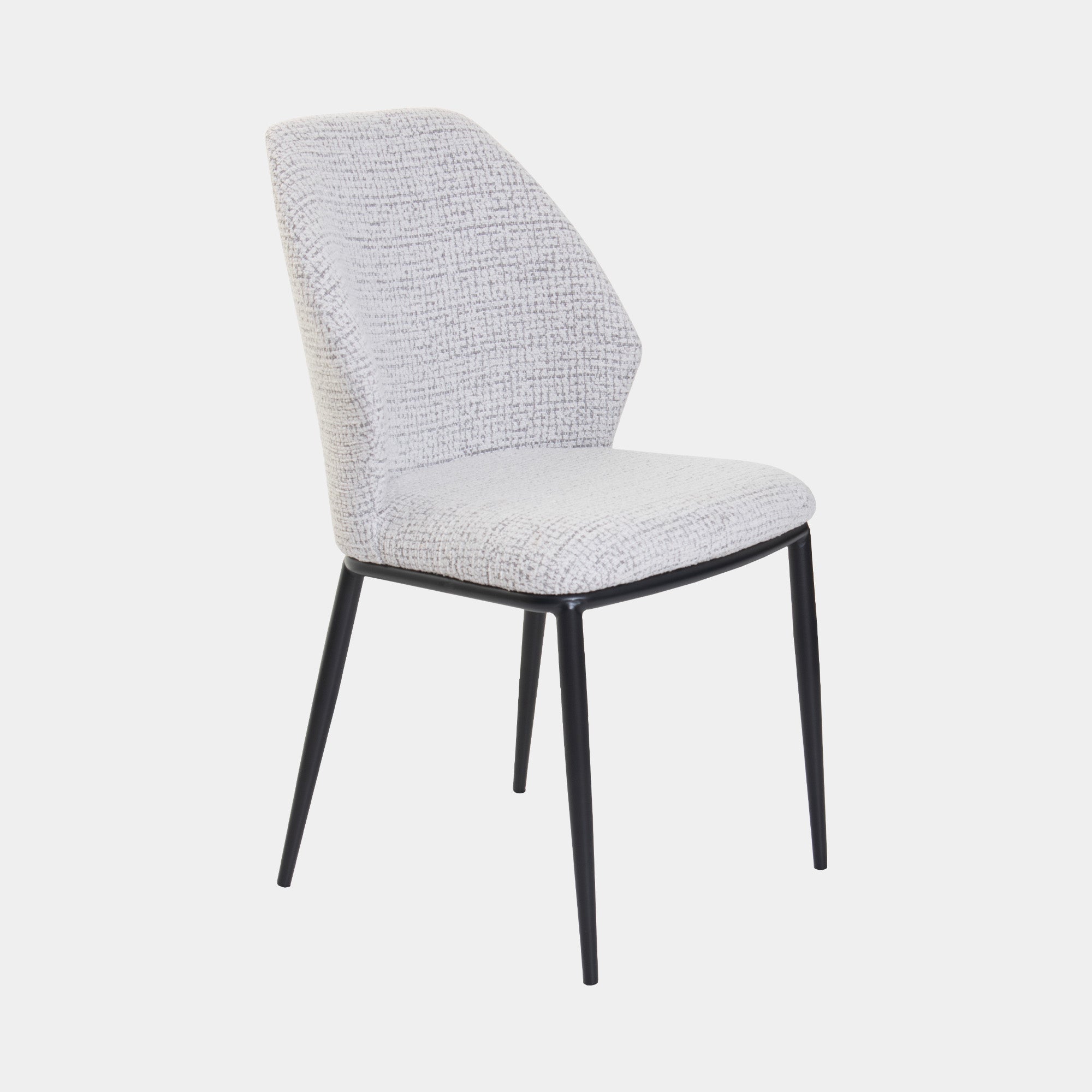 Quinn - Dining Chair In Light Grey Boucle Fabric