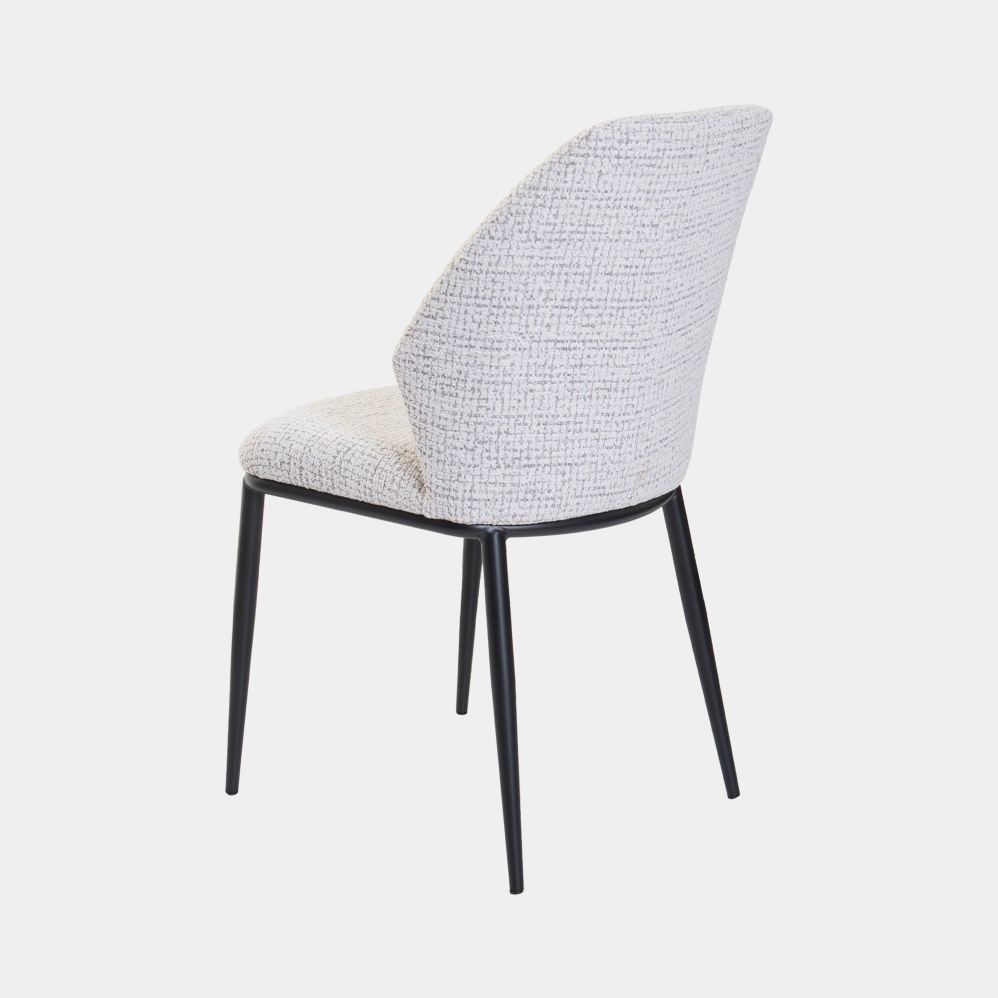 Quinn - Dining Chair In Light Grey Boucle Fabric