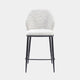 Quinn - Bar Stool In Light Grey Boucle Fabric