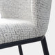 Bar Stool In Light Grey Boucle Fabric