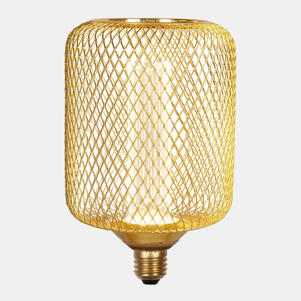 Mesh Drum - Gold LED Bulb