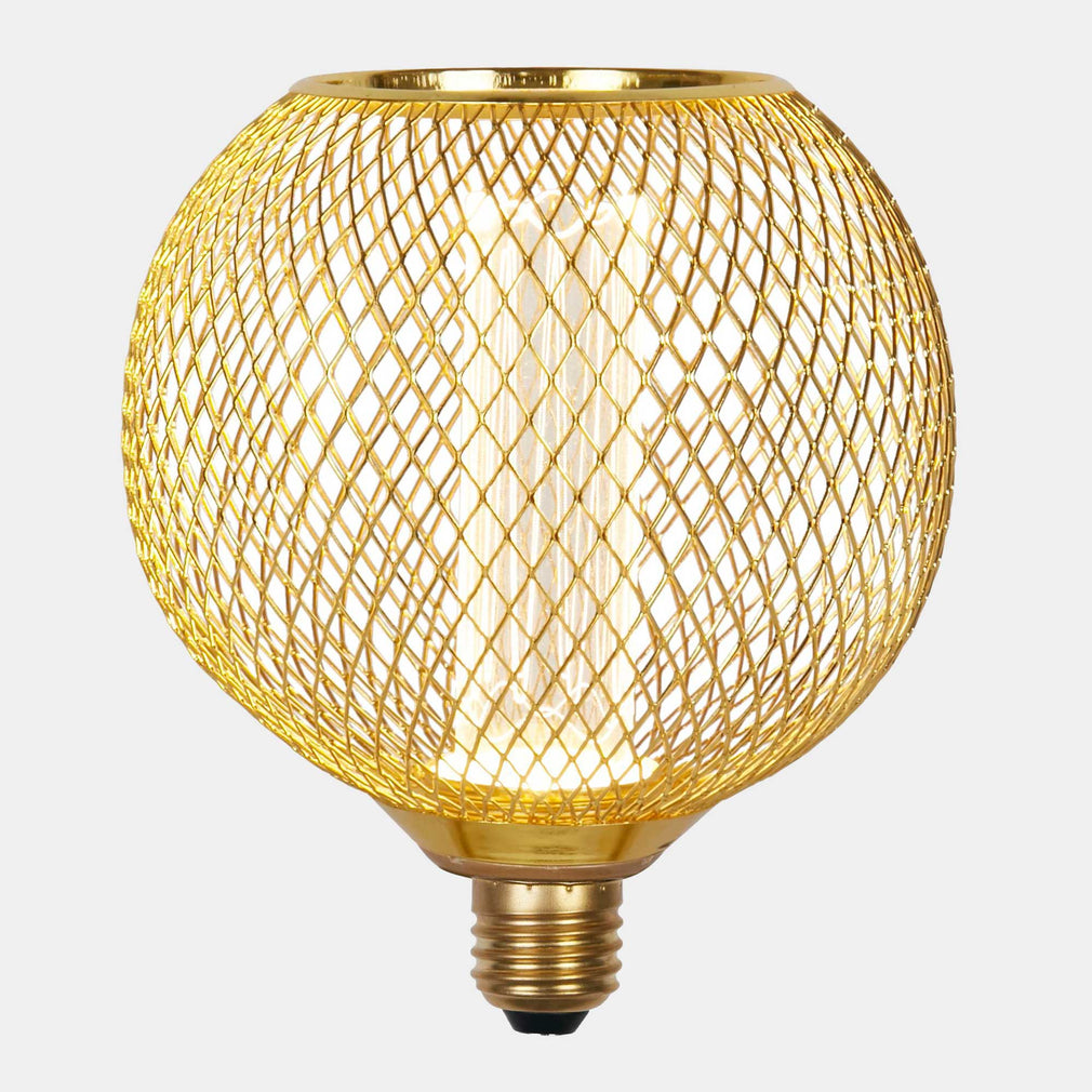 Mesh Sphere - Gold LED Bulb