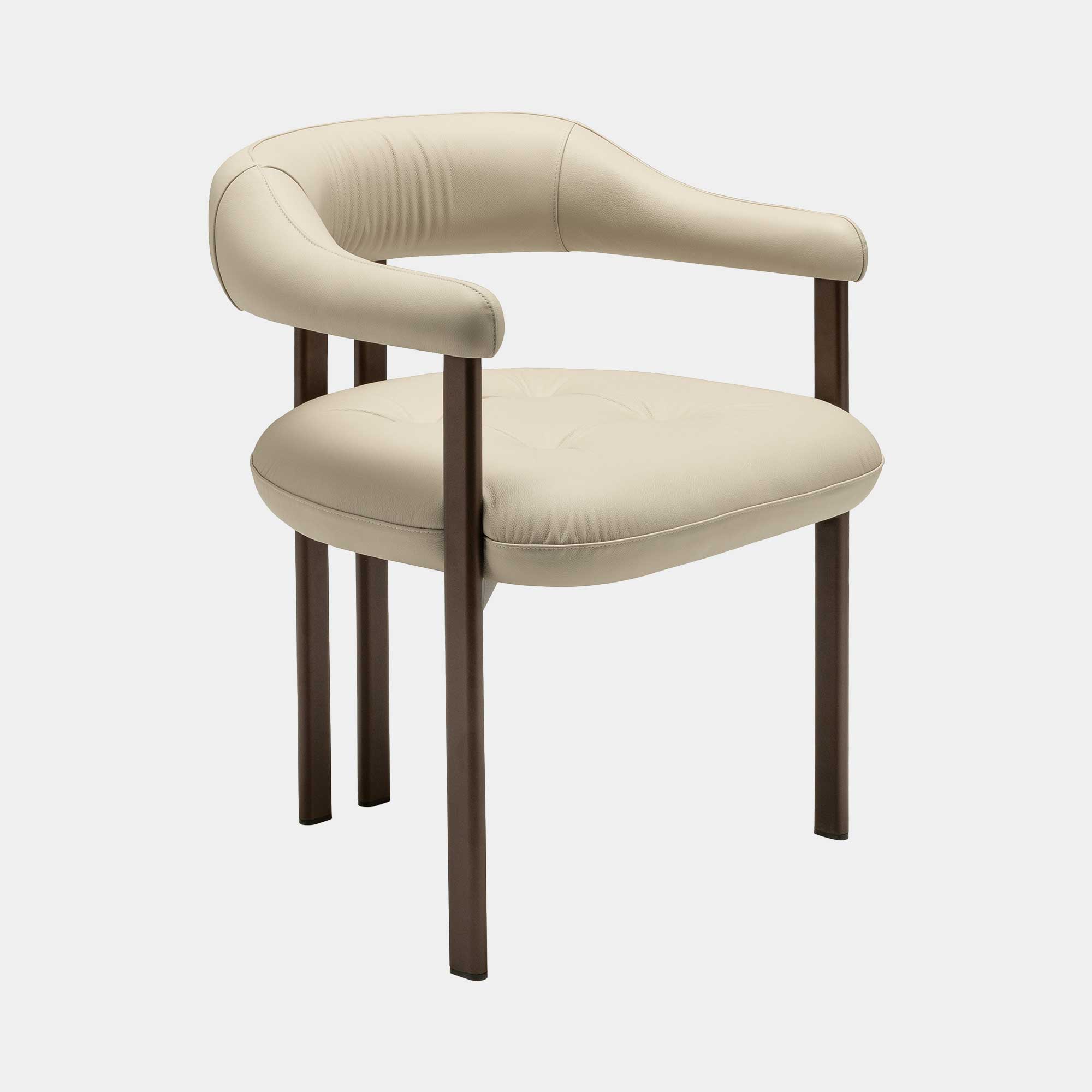 Greta  - Dining Chair In Soft Leather