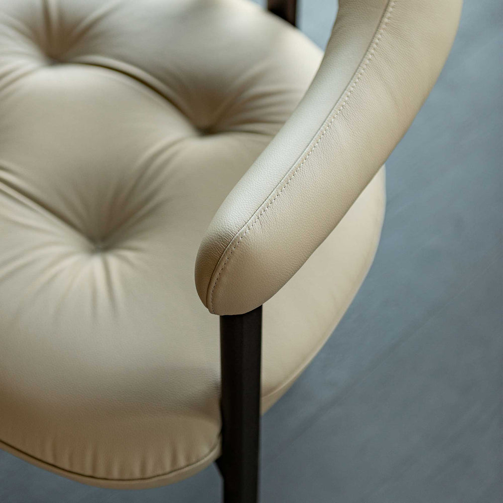 Greta  - Dining Chair In Soft Leather