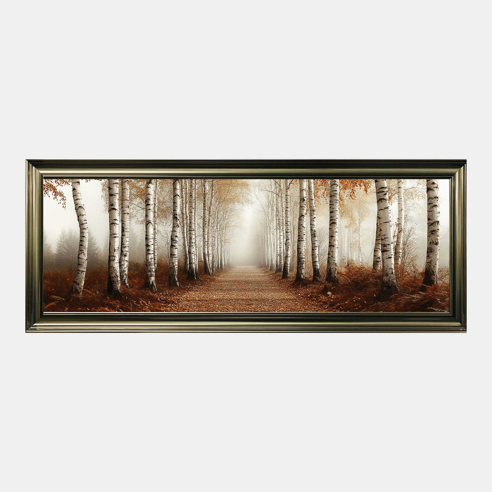 Silver Birch Avenue- Framed Print