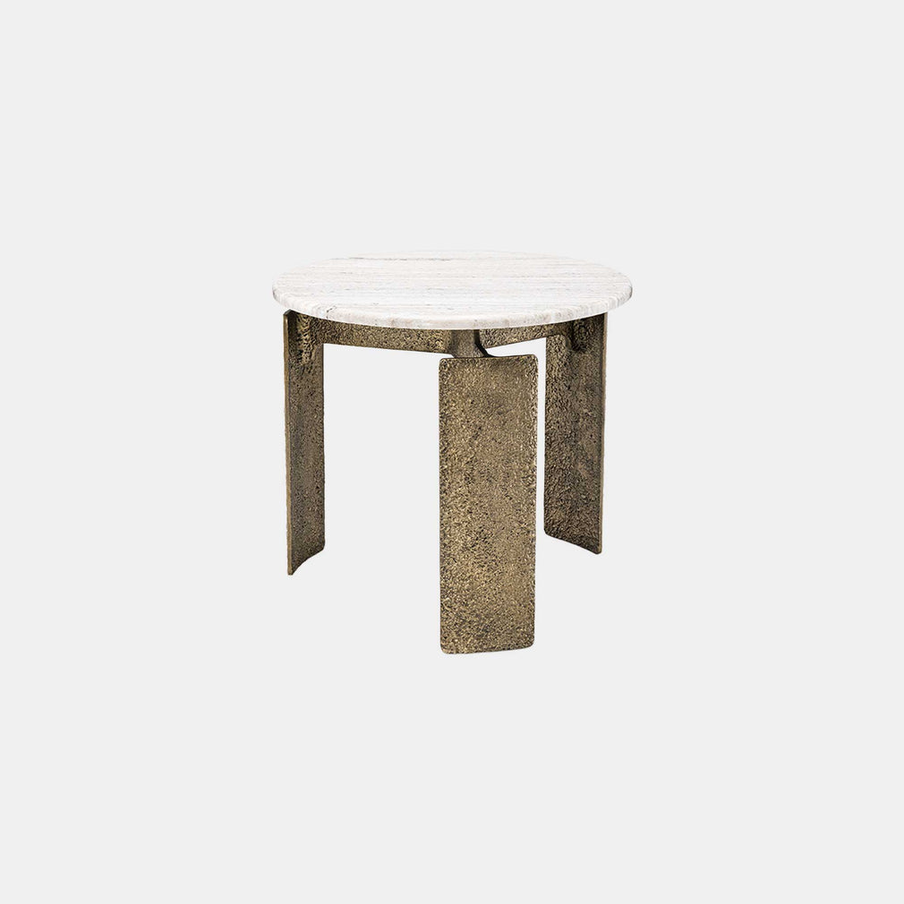 Bodega - Side Table Antique Brass Finish