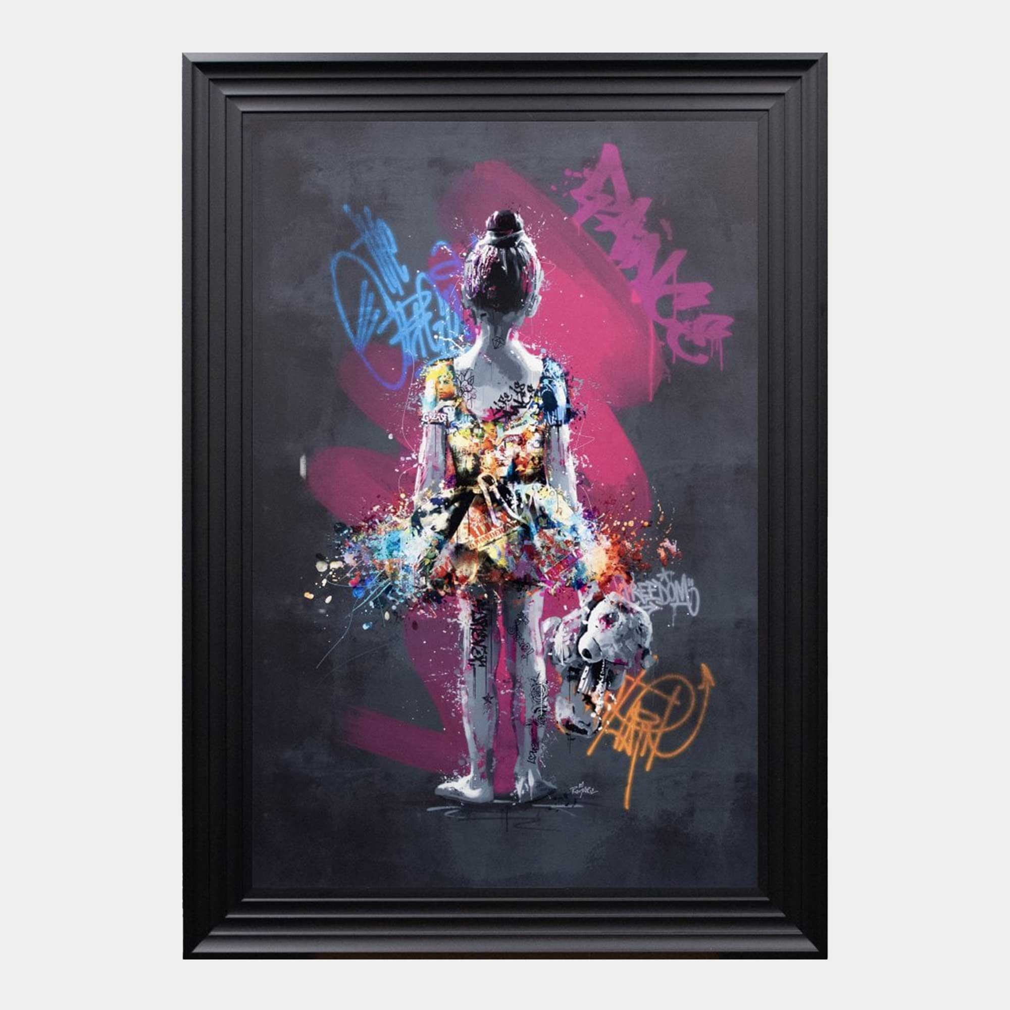 La Danseuse et le Nounours - Framed Wall Print by Romaric