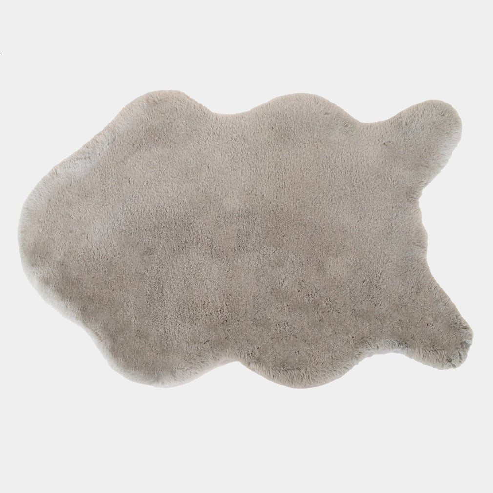 Randal - Grey Faux Rabbit Rug 60x90cm