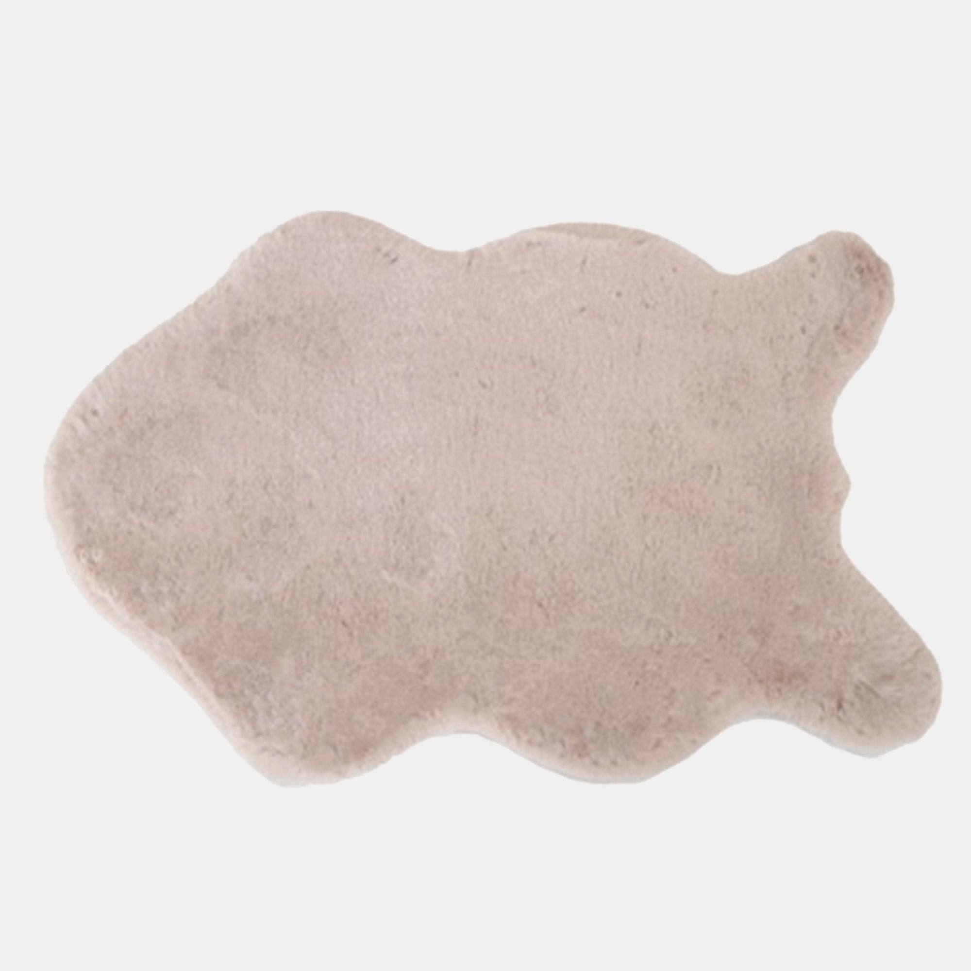 Randal - Light Beige Faux Rabbit Rug 60x90cm