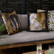 Leopardess - Black Gold Printed Outdoor Cushion 50x50cm