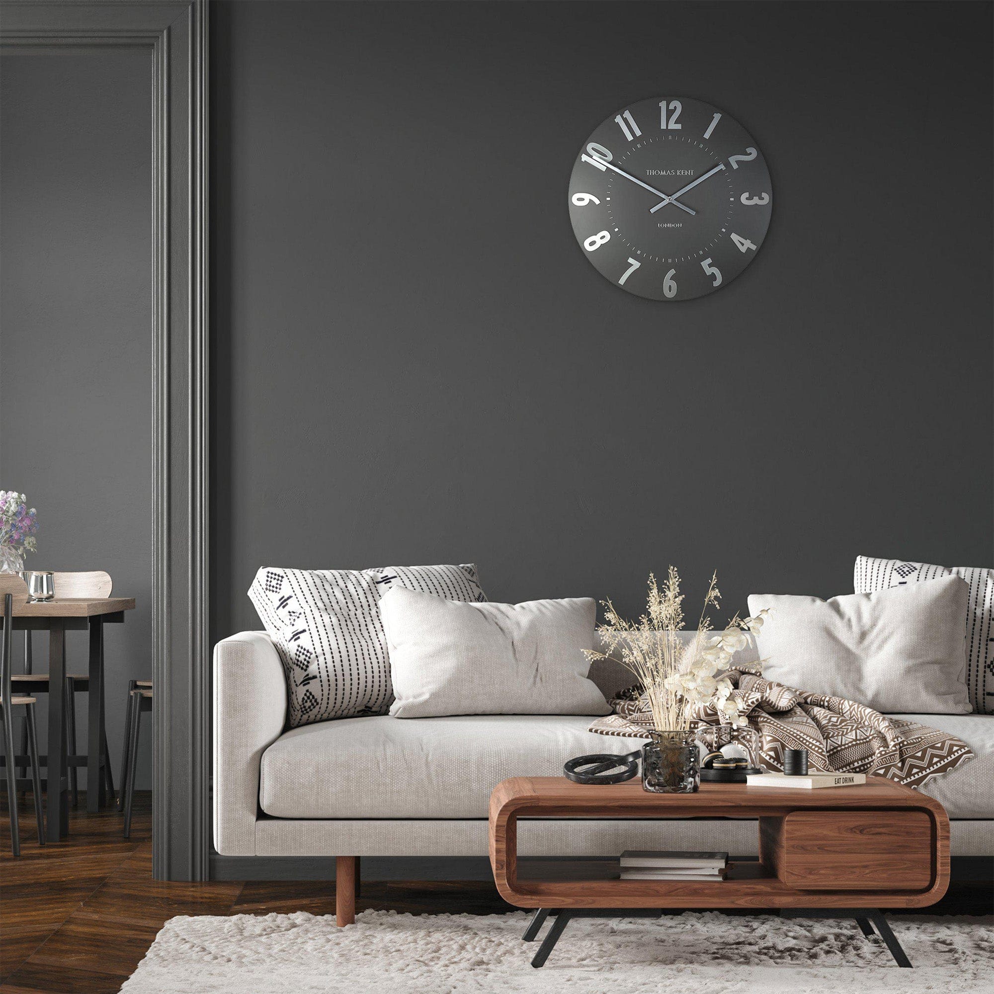 Mulberry - Graphite Wall Clock 50cm