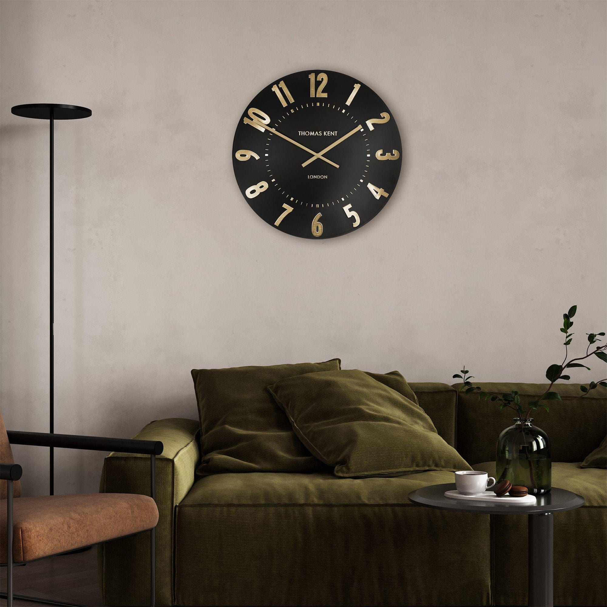 Mulberry - Noir Wall Clock 50cm