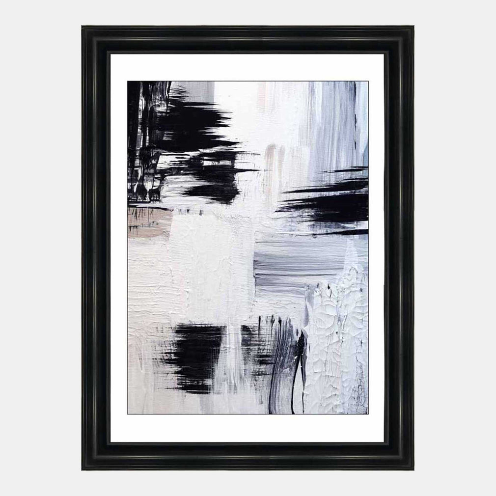 Monochrome Abstract I - Liquid Art