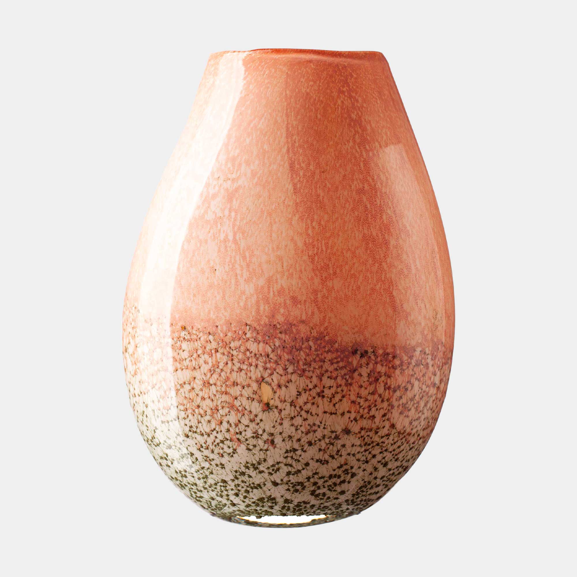 Evergreen - Smoked Blush Oval Vase