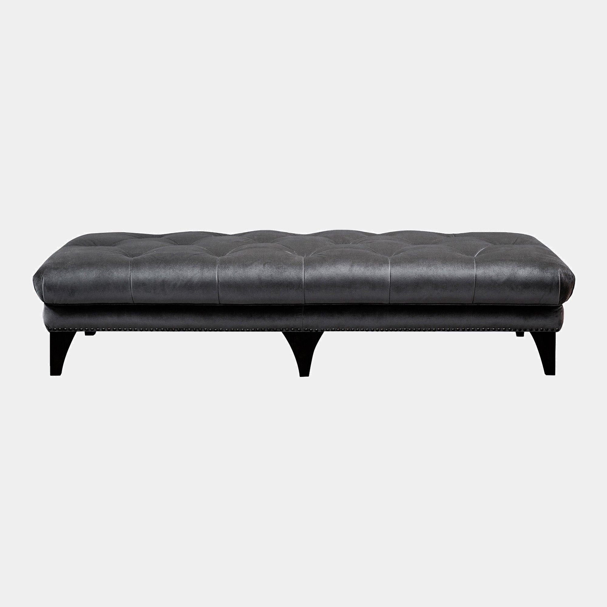 Footstool In Leather Grade B