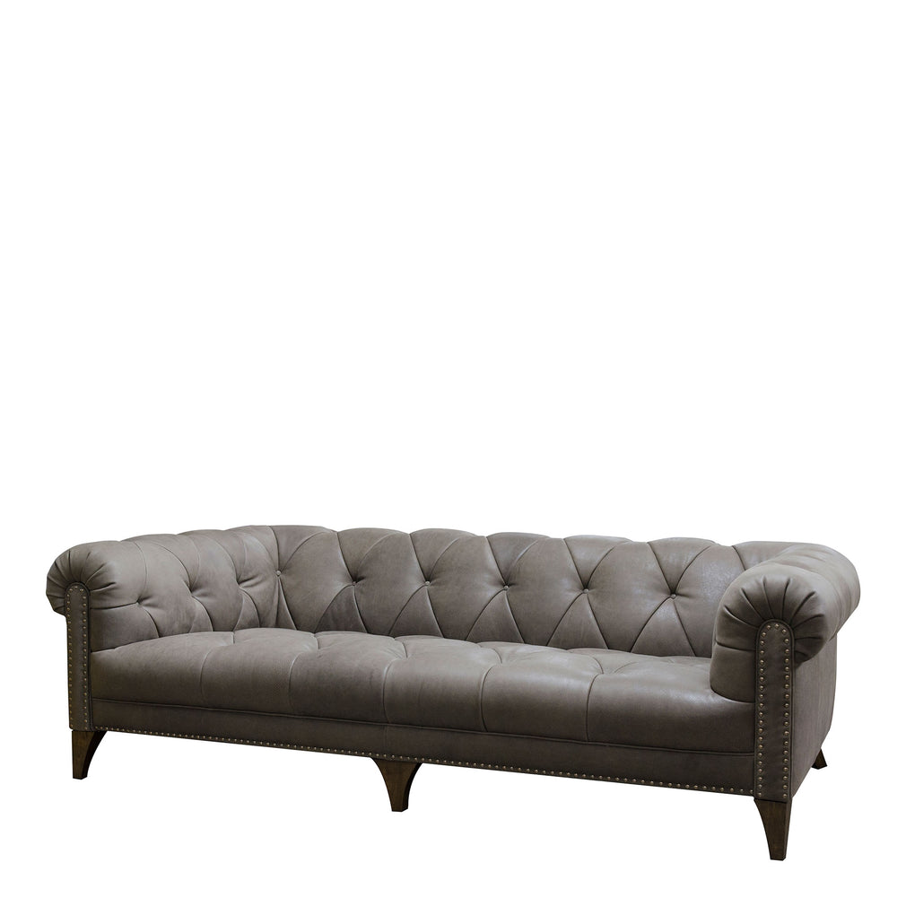 Shallow 3 Seat  Sofa In Leather Grade B
