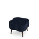 Small Shaped Footstool In Fabric Premiun Plain